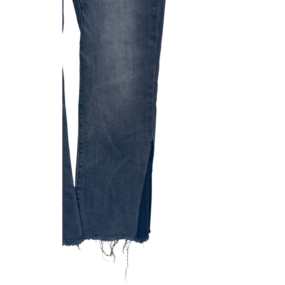 Frame Women's Jeans Le Crop Mini Boot Frayed‎ Hem Mid-Rise Stretch Denim Gray 26 - Picture 2 of 10